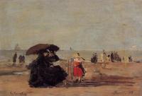 Boudin, Eugene - Trouville, Beach Scene